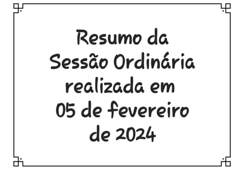 SESSÃO ORDINÁRIA